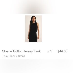 Z Supply True Black Sloane Cotton Jersey Tank & Scout Jersey Shorts Set